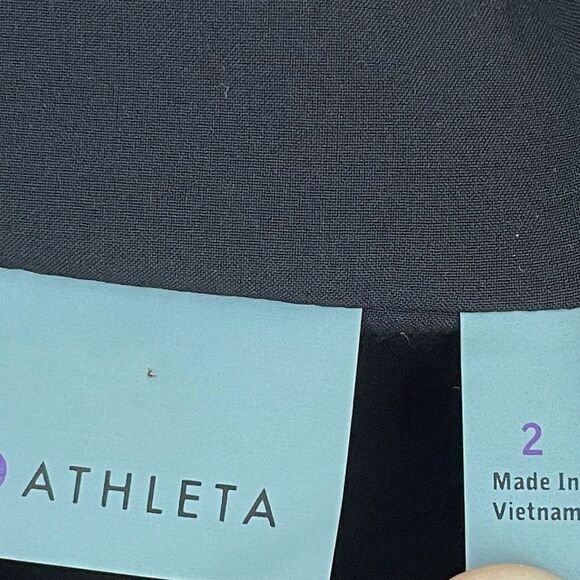 Athleta Dahlia Dress Wrap V-Neck Black Size 2 - Picture 5 of 5